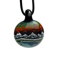 JH Glass • Mountain Dotwork Pendant Lg